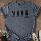 Printify T-Shirt Dark Heather / S Rock Paper Scissors Pinball T-Shirt