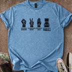 Printify T-Shirt Heather Indigo / S Rock Paper Scissors Pinball T-Shirt