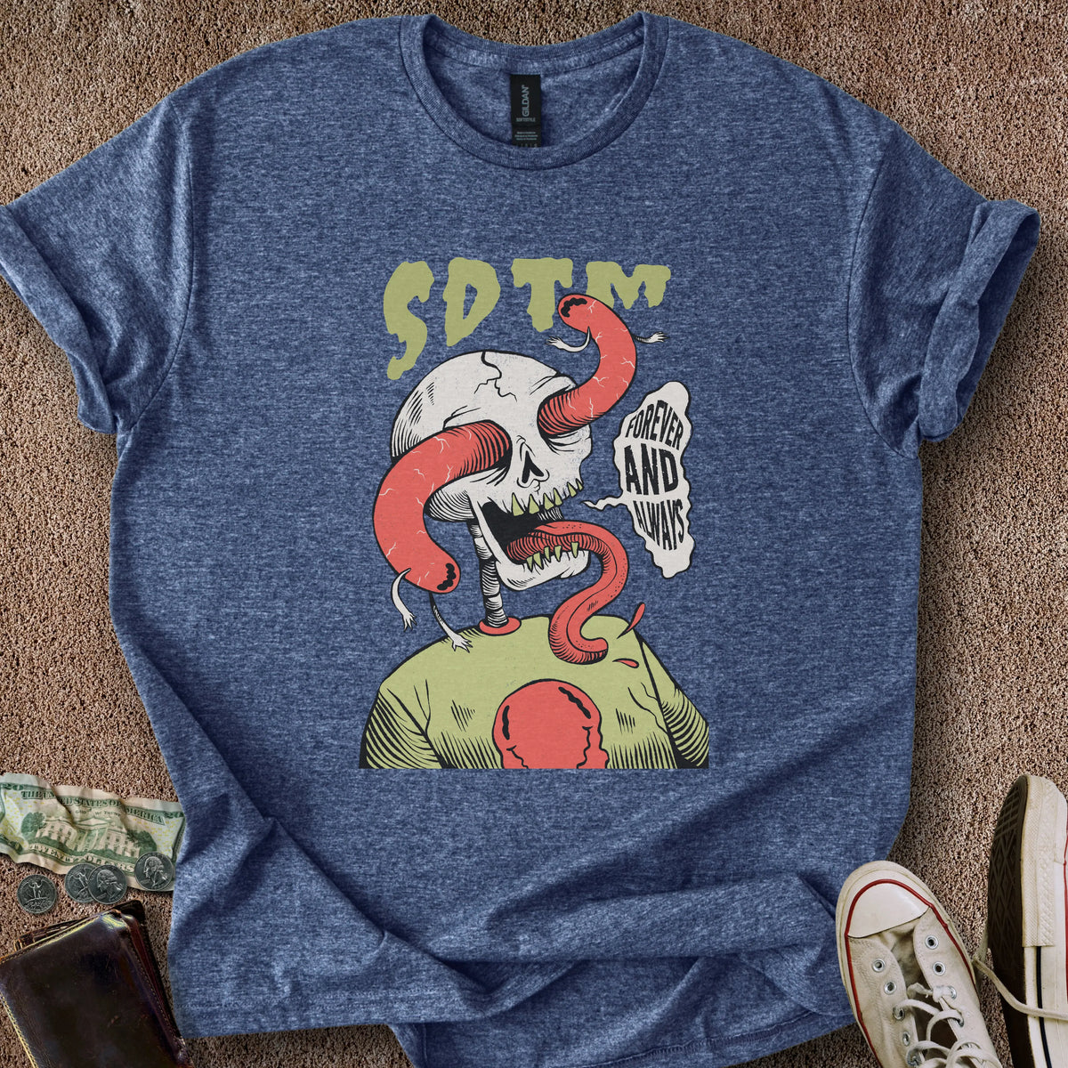 Printify T-Shirt Heather Navy / S SDTM Snake T-Shirt