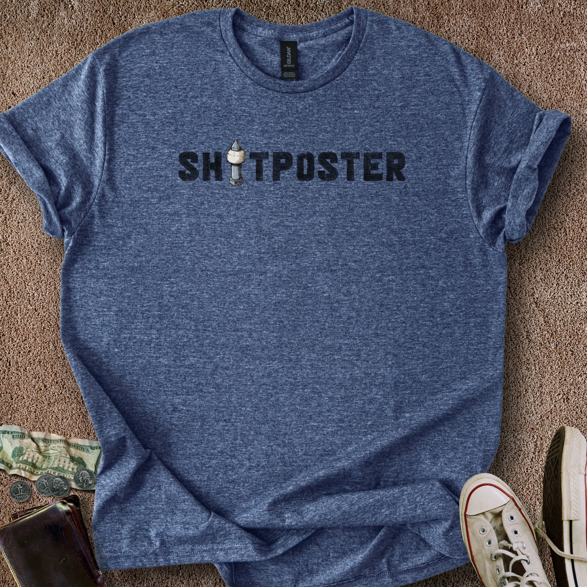 Printify T-Shirt Heather Navy / S Sh*tposter T-Shirt