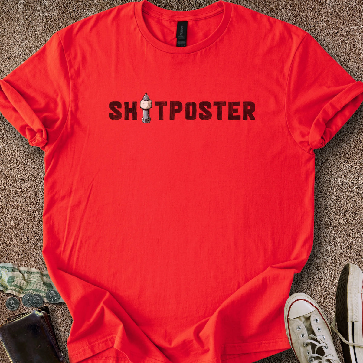 Printify T-Shirt Red / S Sh*tposter T-Shirt