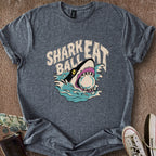 Printify T-Shirt Dark Heather / S Shark Eat Ball 2 T-Shirt