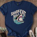 Printify T-Shirt Navy / S Shark Eat Ball 2 T-Shirt