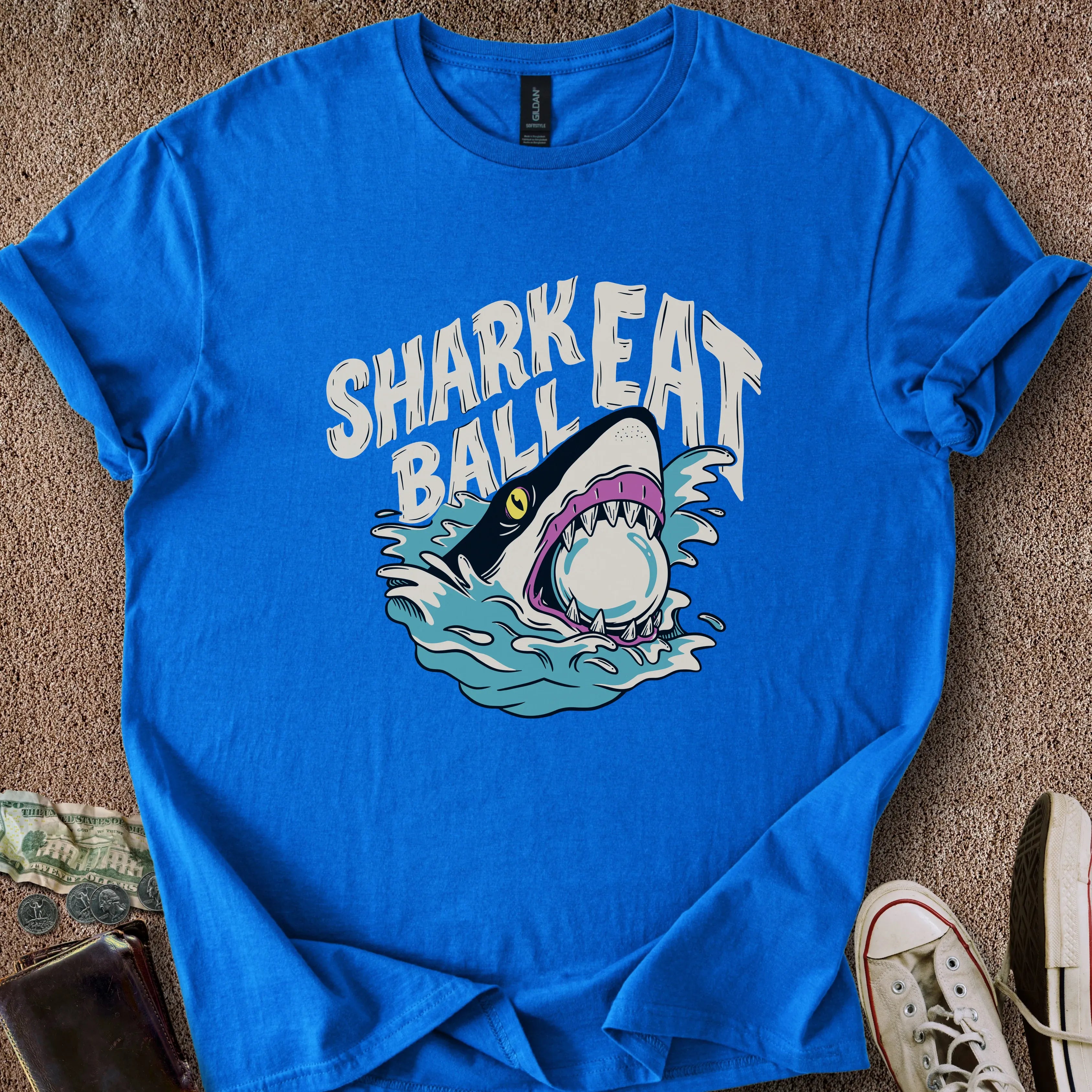 Printify T-Shirt Royal / S Shark Eat Ball 2 T-Shirt