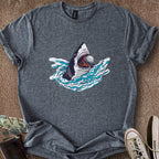 Printify T-Shirt Dark Heather / S Shark Eat Ball T-Shirt