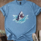 Printify T-Shirt Heather Indigo / S Shark Eat Ball T-Shirt