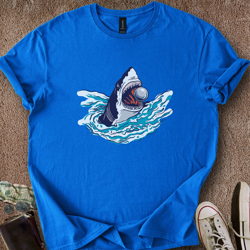 Printify T-Shirt Royal / S Shark Eat Ball T-Shirt