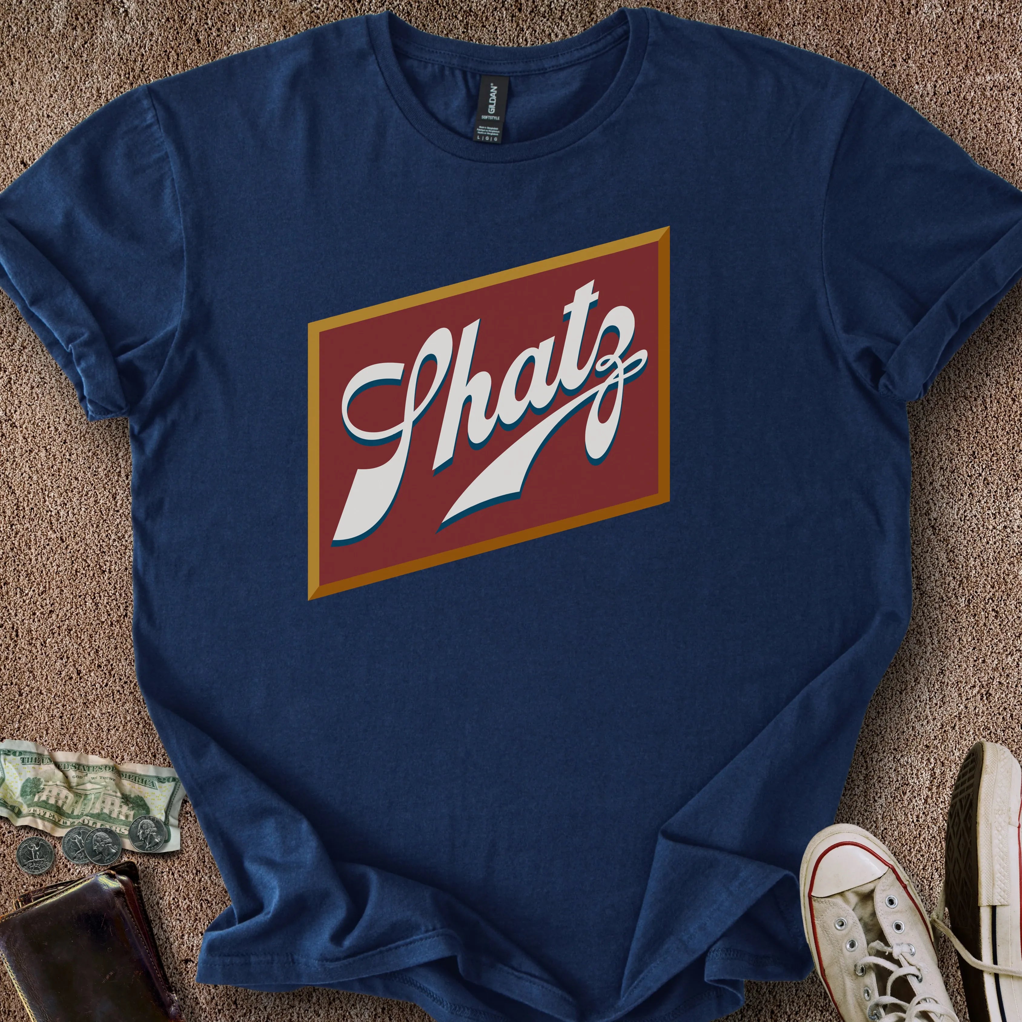 Printify T-Shirt Navy / S Shatz Beer T-Shirt