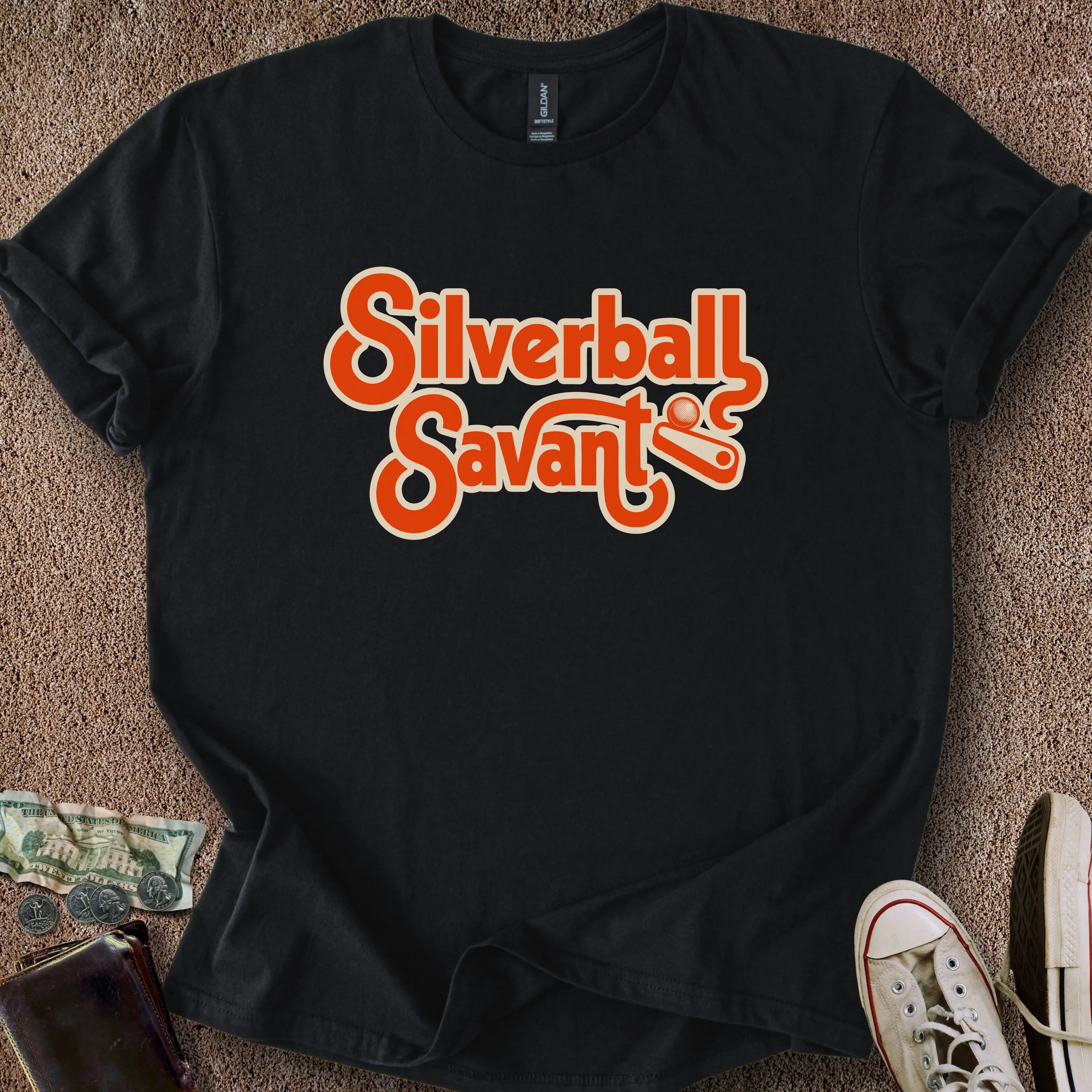 Printify T-Shirt Black / S Silverball Savant T-Shirt