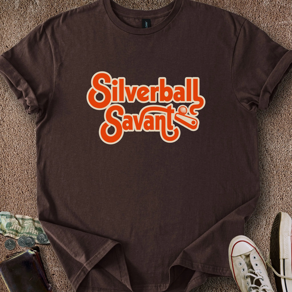 Printify T-Shirt Dark Chocolate / S Silverball Savant T-Shirt