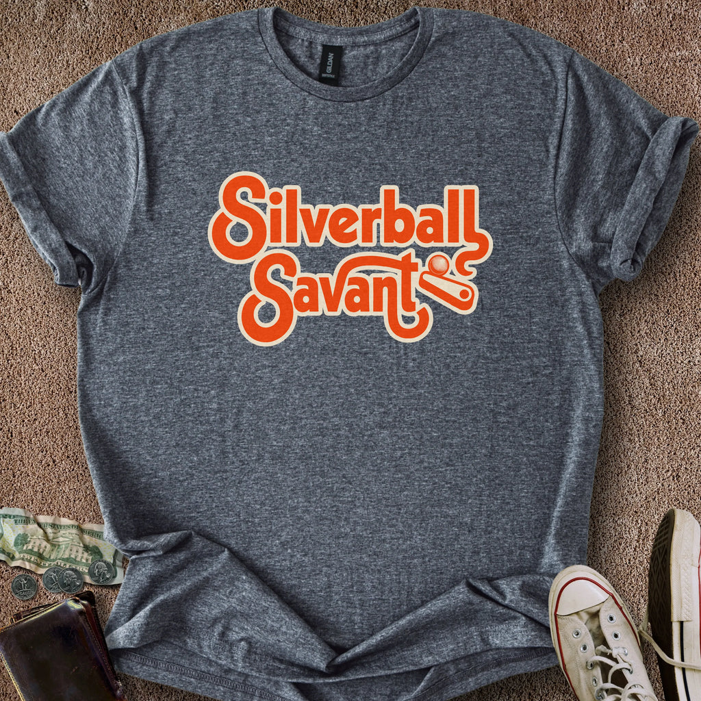 Printify T-Shirt Dark Heather / S Silverball Savant T-Shirt