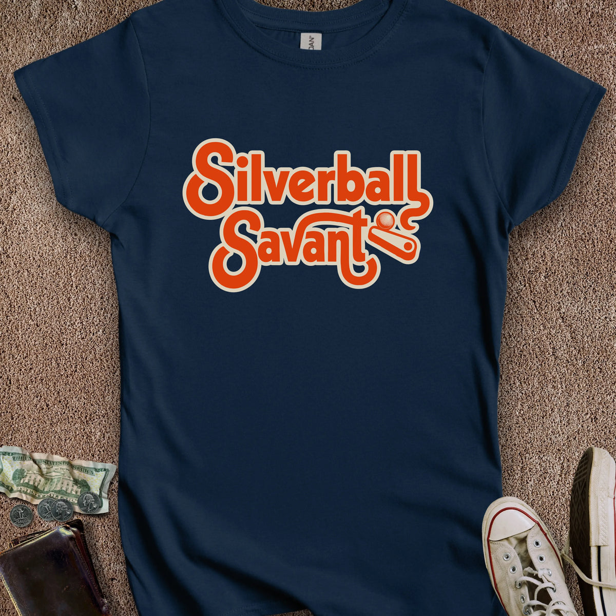 Printify T-Shirt S / Navy Silverball Savant Women's T-Shirt