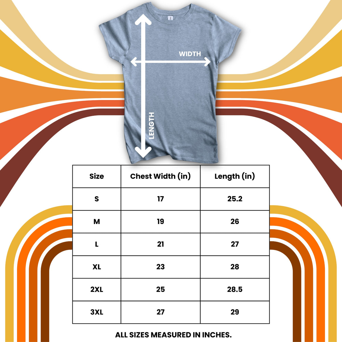 Women's T-shirt size guide