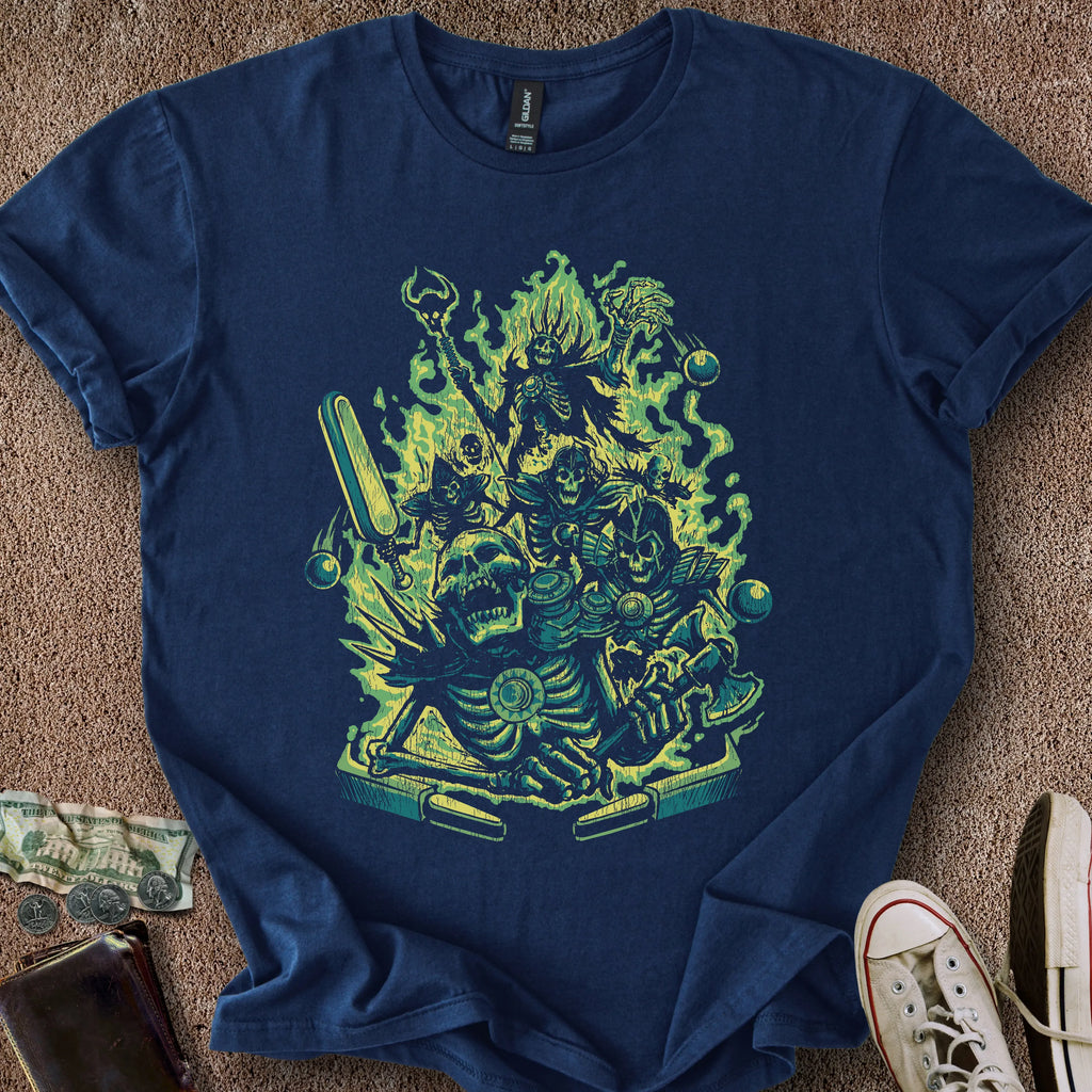Printify T-Shirt Navy / S Skeletal Multiball T-Shirt