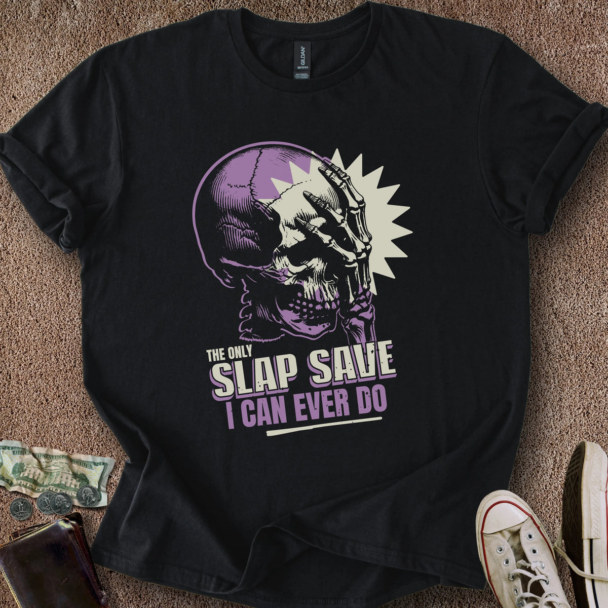 Printify T-Shirt Black / S Slapped Save T-Shirt