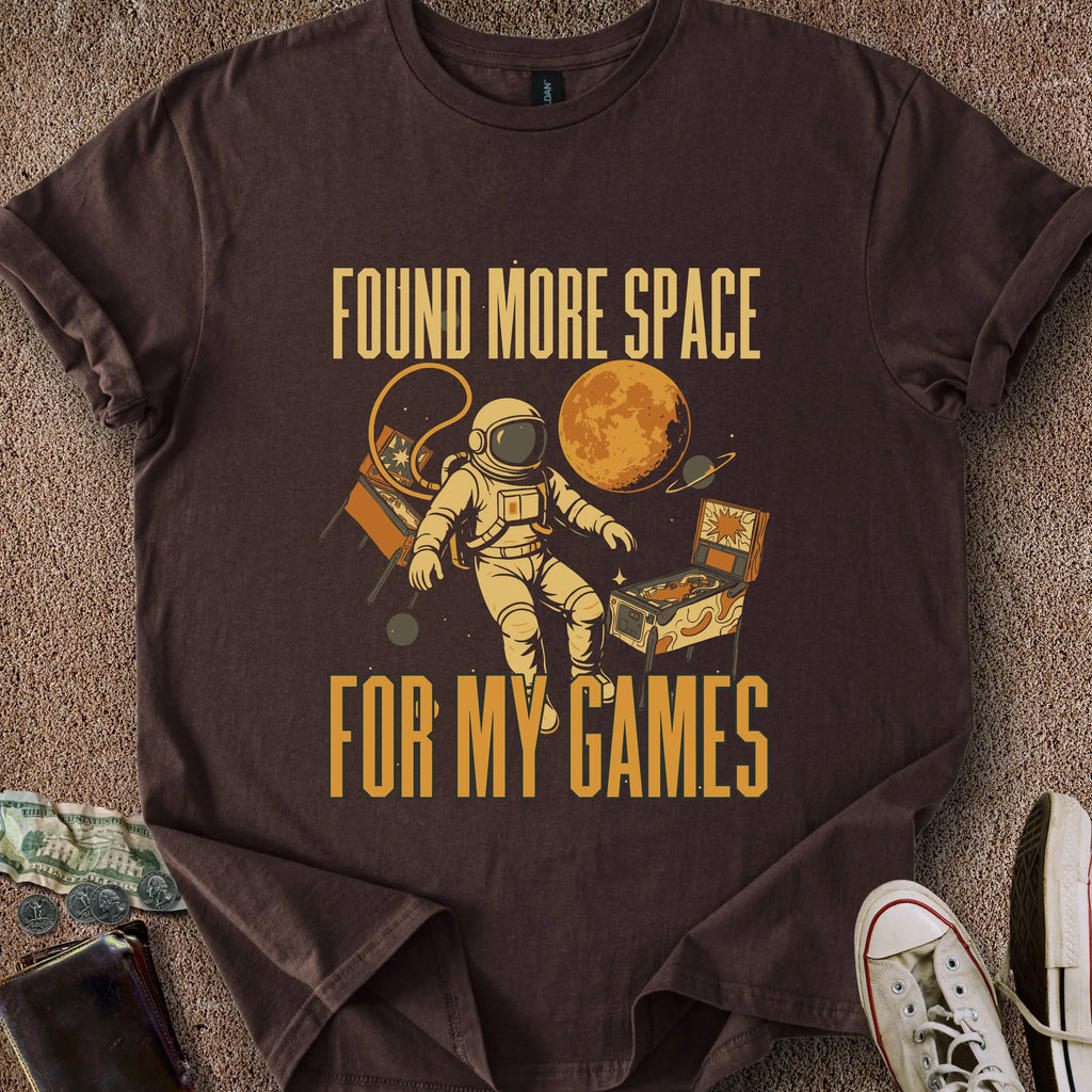 Printify T-Shirt Dark Chocolate / M Space 4 Games T-Shirt