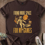Printify T-Shirt Dark Chocolate / M Space 4 Games T-Shirt