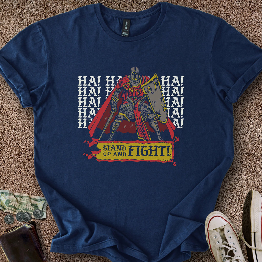 Printify T-Shirt Navy / M Stand Up & Fight T-Shirt