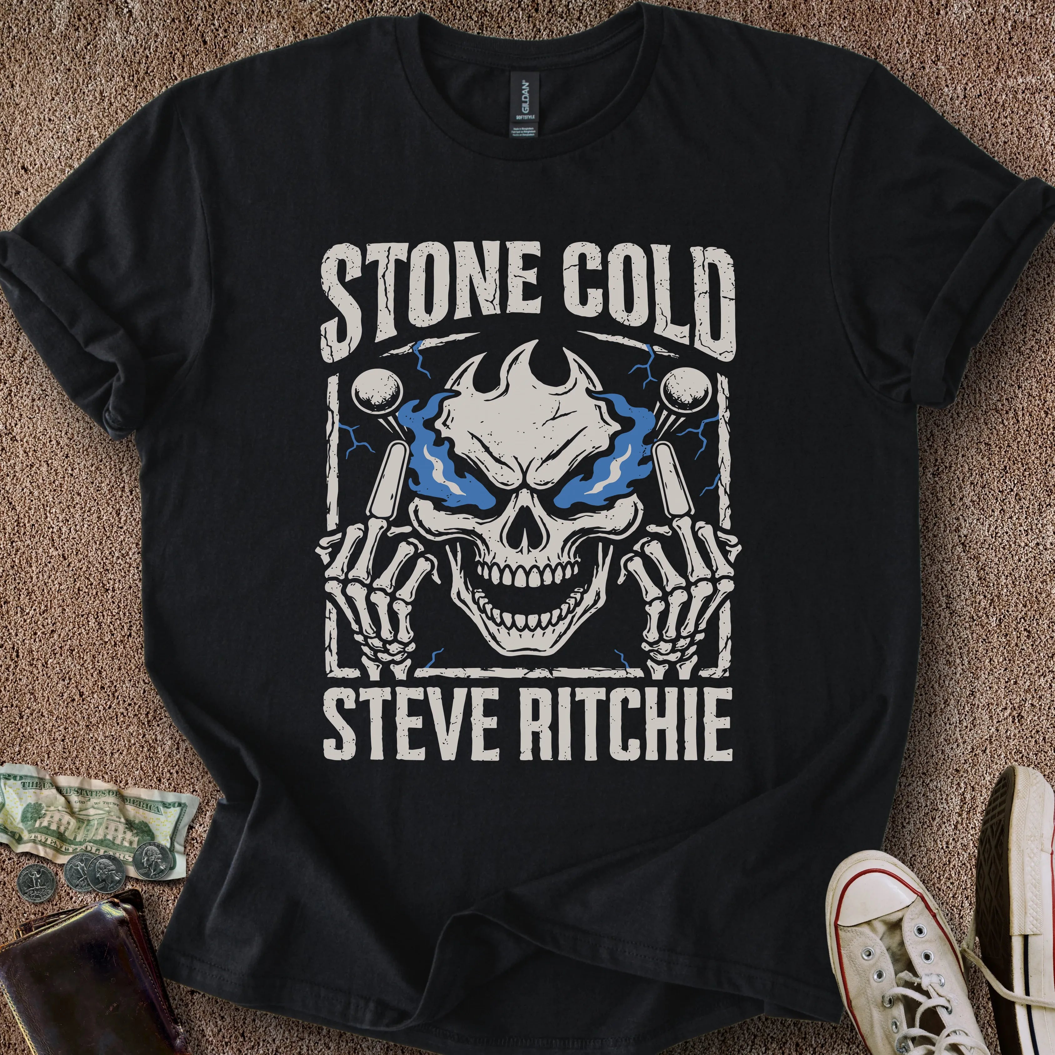 Printify T-Shirt Black / S Stone Cold Steve Ritchie T-Shirt