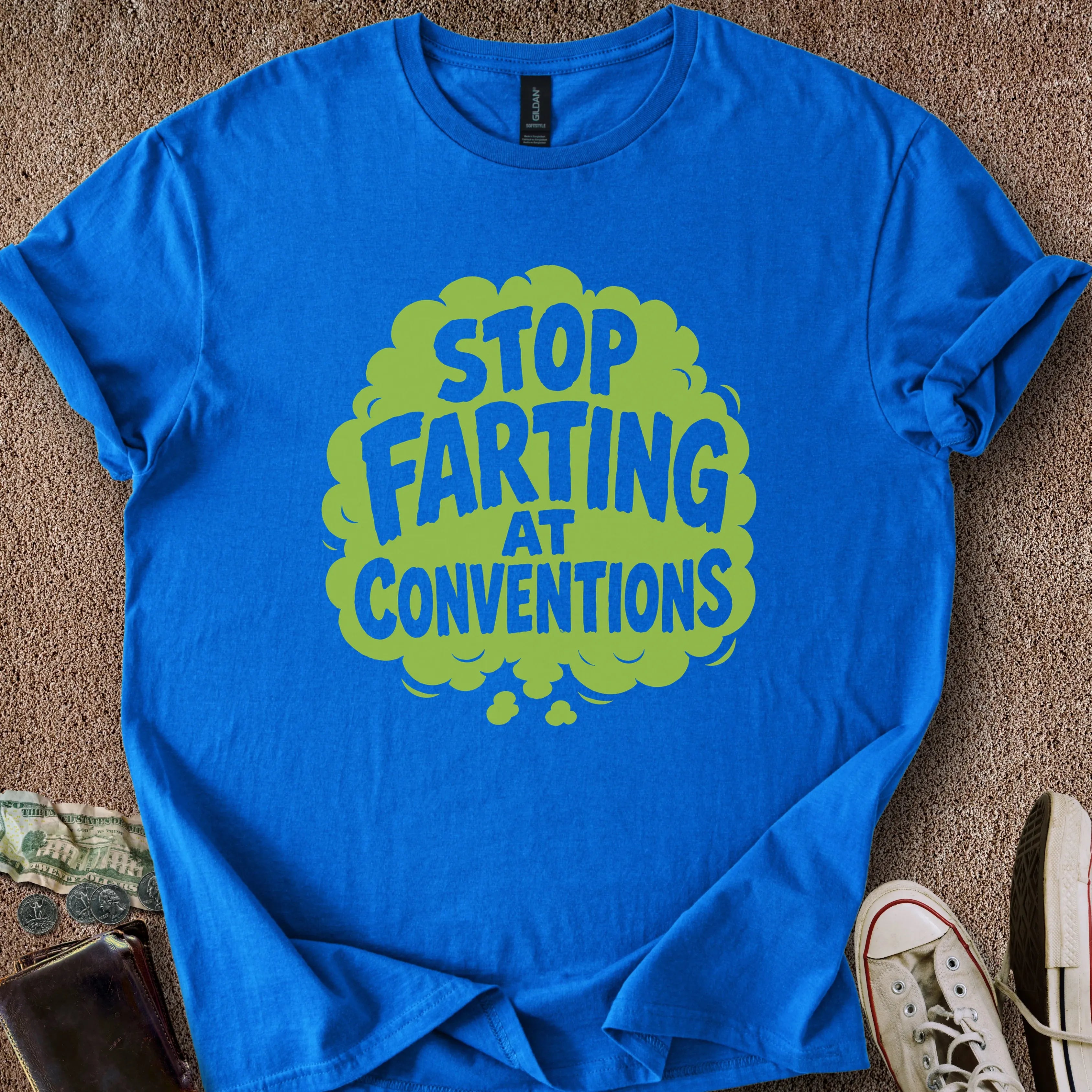 Printify T-Shirt Royal / S Stop Farting T-Shirt