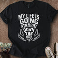 Printify T-Shirt Black / S Straight Down the Middle T-Shirt