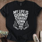 Printify T-Shirt Black / S Straight Down the Middle T-Shirt