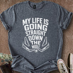 Printify T-Shirt Dark Heather / S Straight Down the Middle T-Shirt