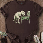 Printify T-Shirt Dark Chocolate / S T-Rex Pinball T-Shirt