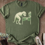 Printify T-Shirt Military Green / S T-Rex Pinball T-Shirt