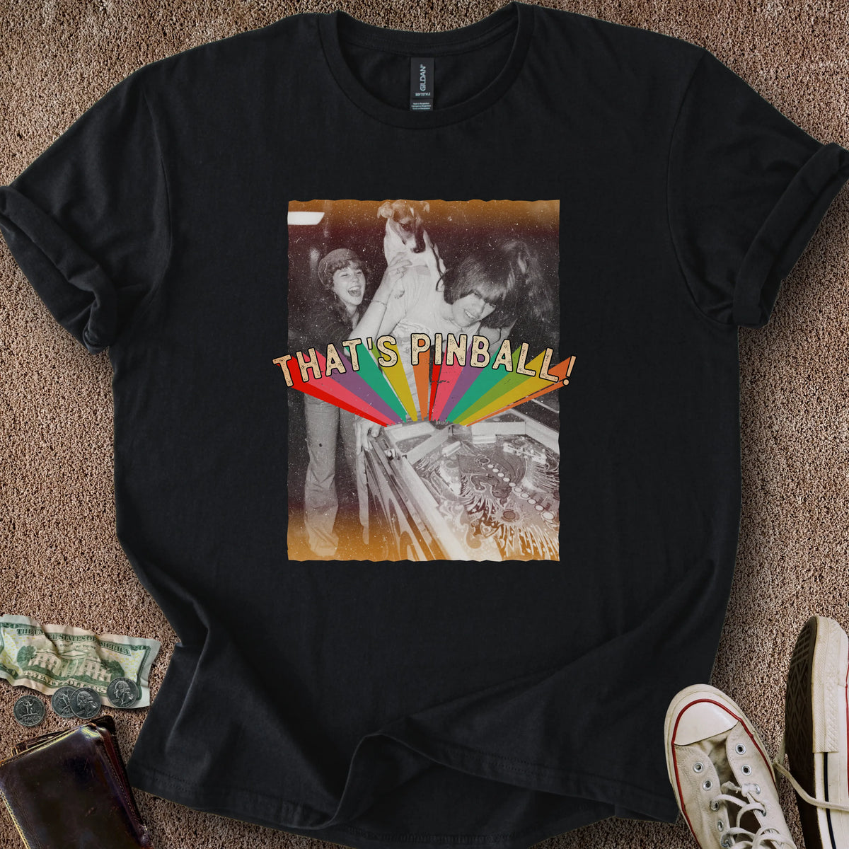 Printify T-Shirt Black / S That's Pinball T-Shirt