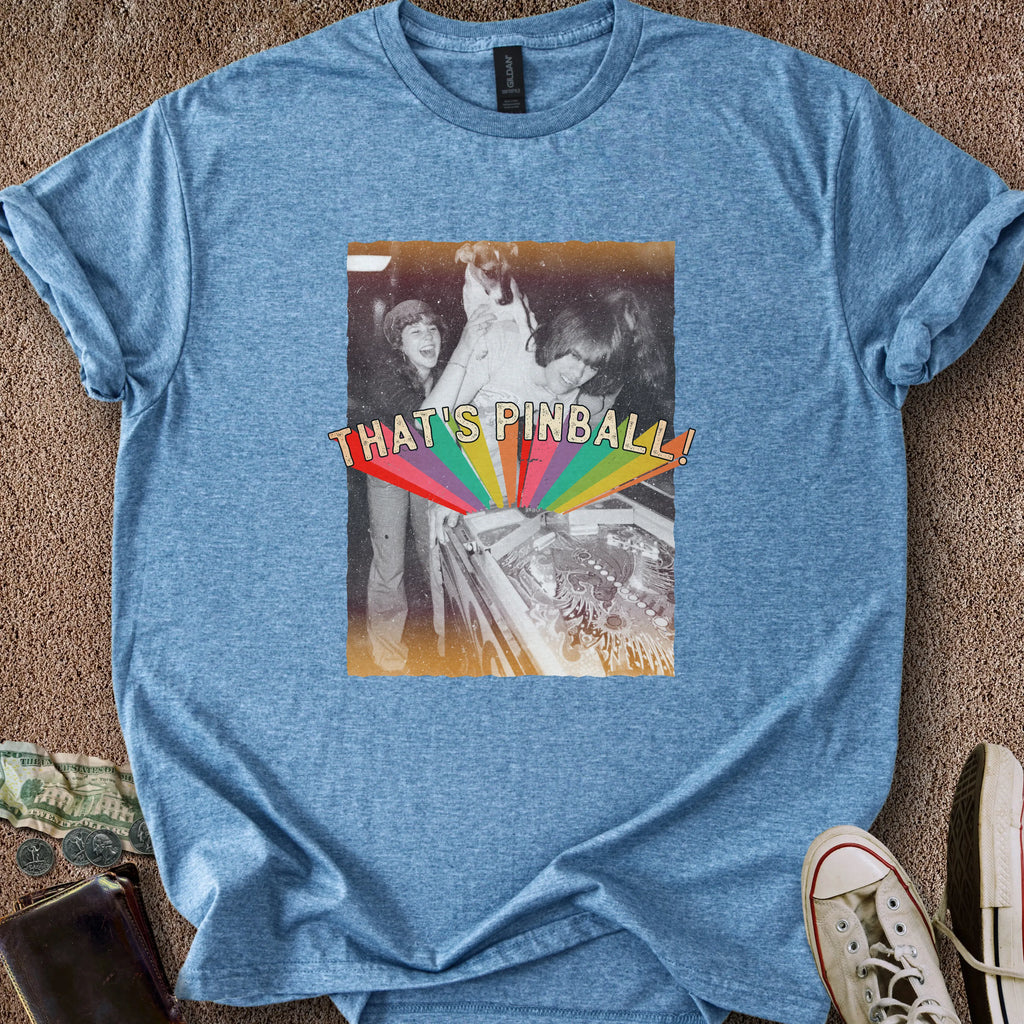 Printify T-Shirt Heather Indigo / S That's Pinball T-Shirt