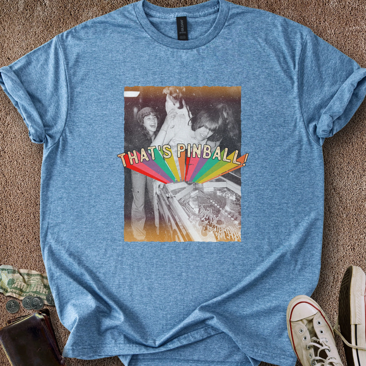 Printify T-Shirt Heather Indigo / S That's Pinball T-Shirt