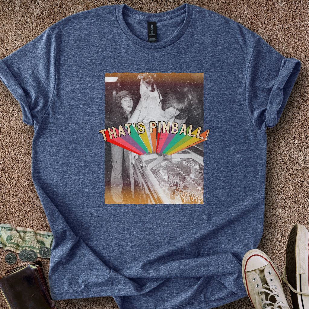 Printify T-Shirt Heather Navy / S That's Pinball T-Shirt