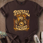 Printify T-Shirt Dark Chocolate / S The Pinball Lizard T-Shirt