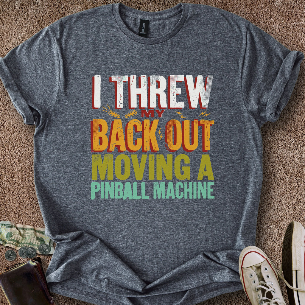 Printify T-Shirt Dark Heather / S Threw My Back Out T-Shirt
