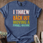 Printify T-Shirt Heather Navy / S Threw My Back Out T-Shirt