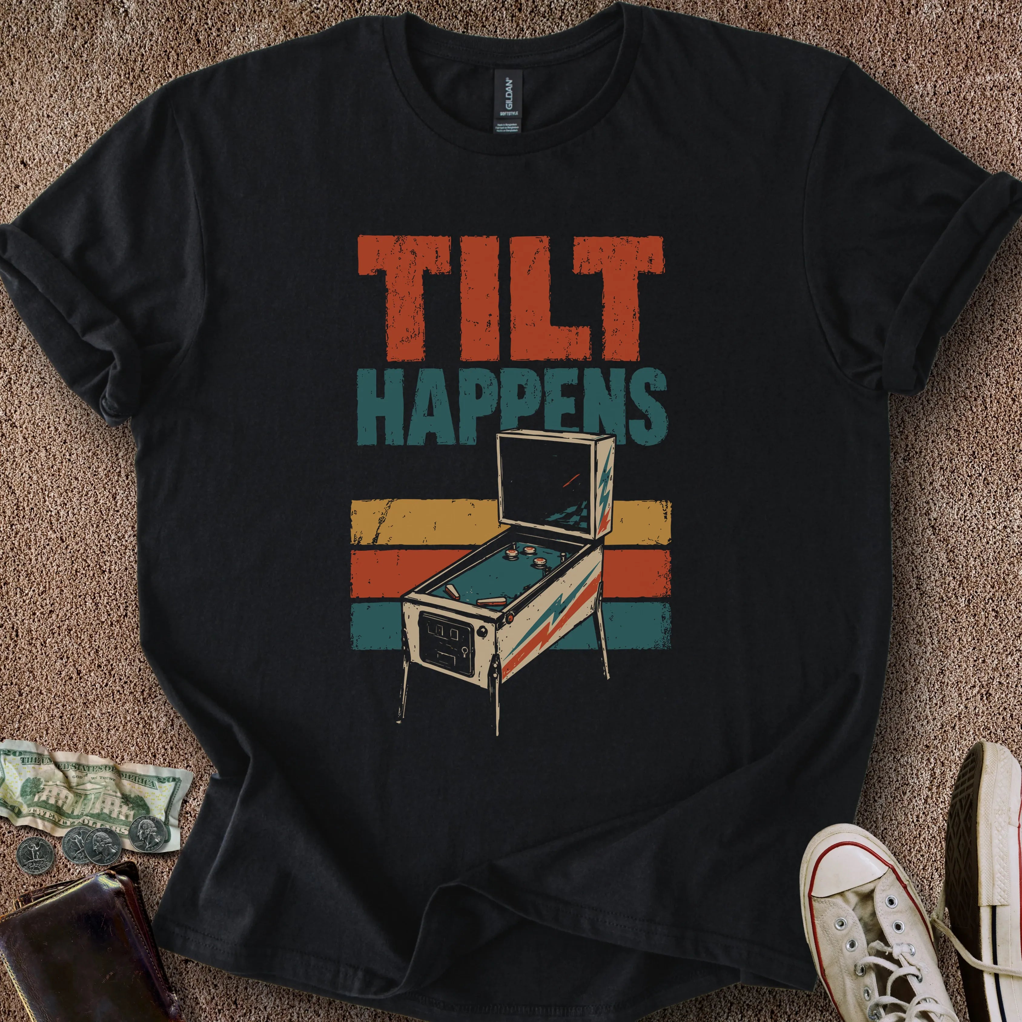 Printify T-Shirt Black / S Tilt Happens T-Shirt