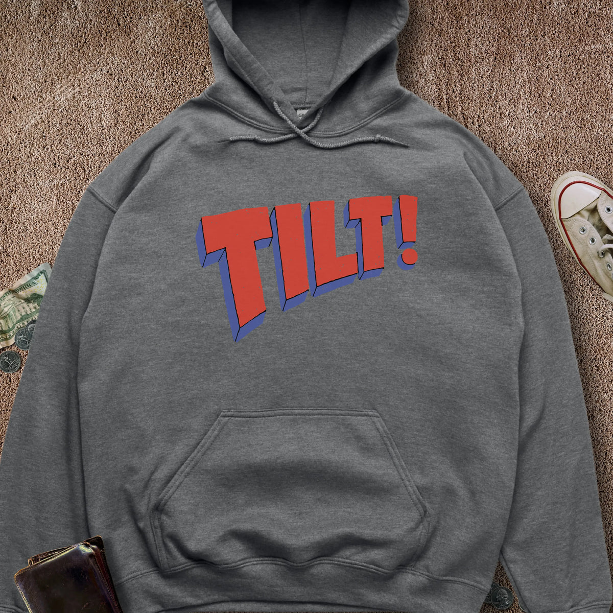 Printify Hoodie Dark Heather / S Tilt! Hoodie