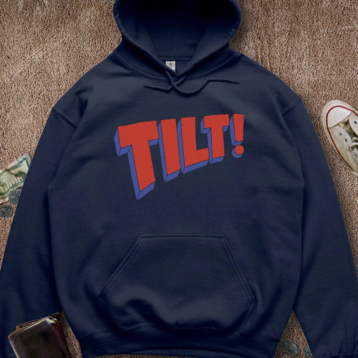 Printify Hoodie Navy / S Tilt! Hoodie