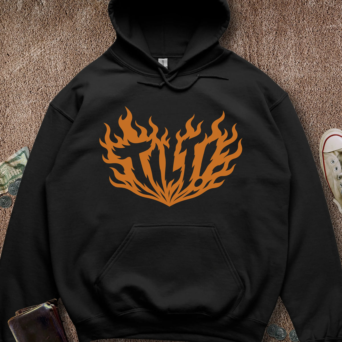 Printify Hoodie Black / S Tilt on Fire Hoodie