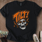 Printify T-Shirt Black / S Tilt Skull T-Shirt