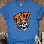 Printify T-Shirt Heather Royal / S Tilt Skull T-Shirt