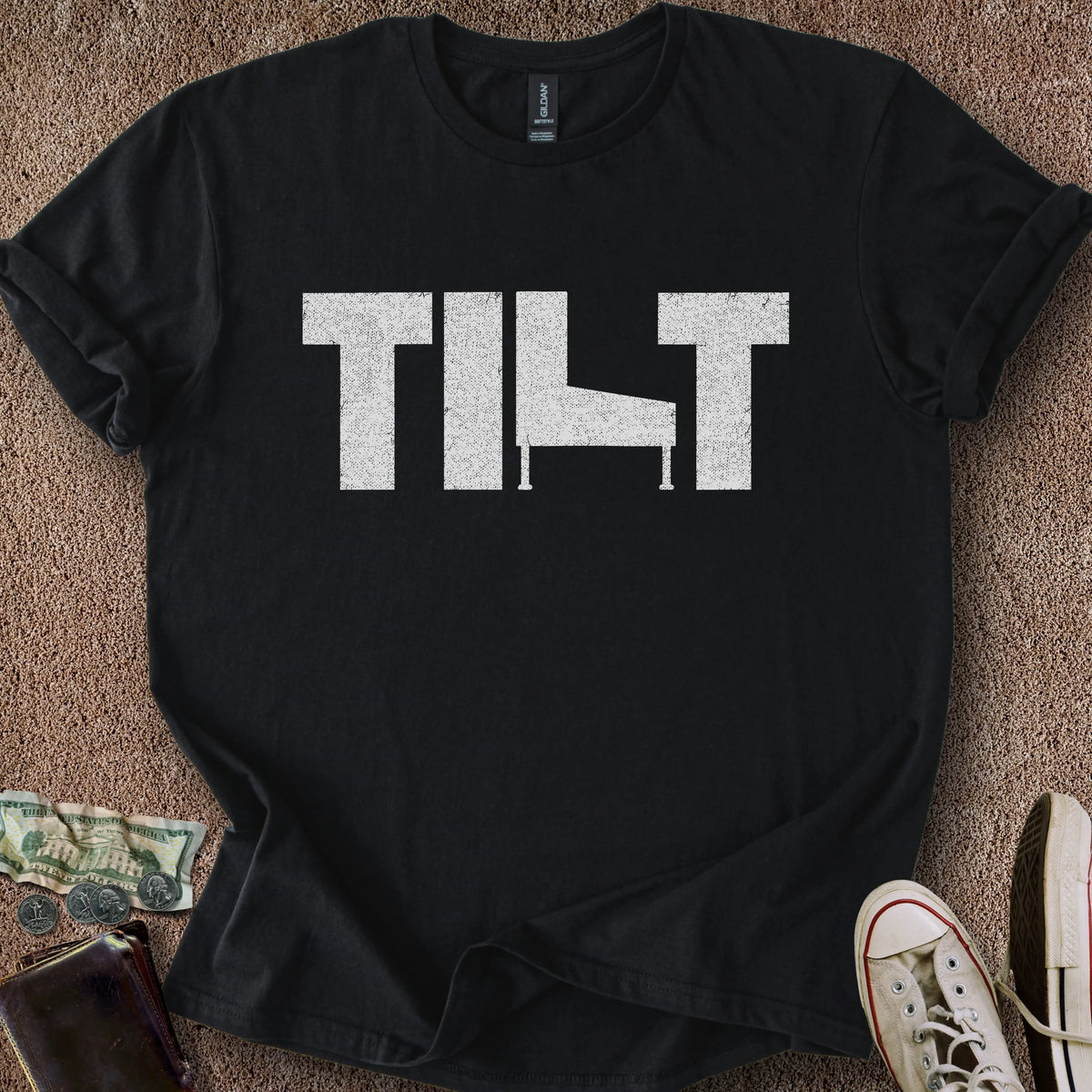 Printify T-Shirt Black / S Tilt T-Shirt
