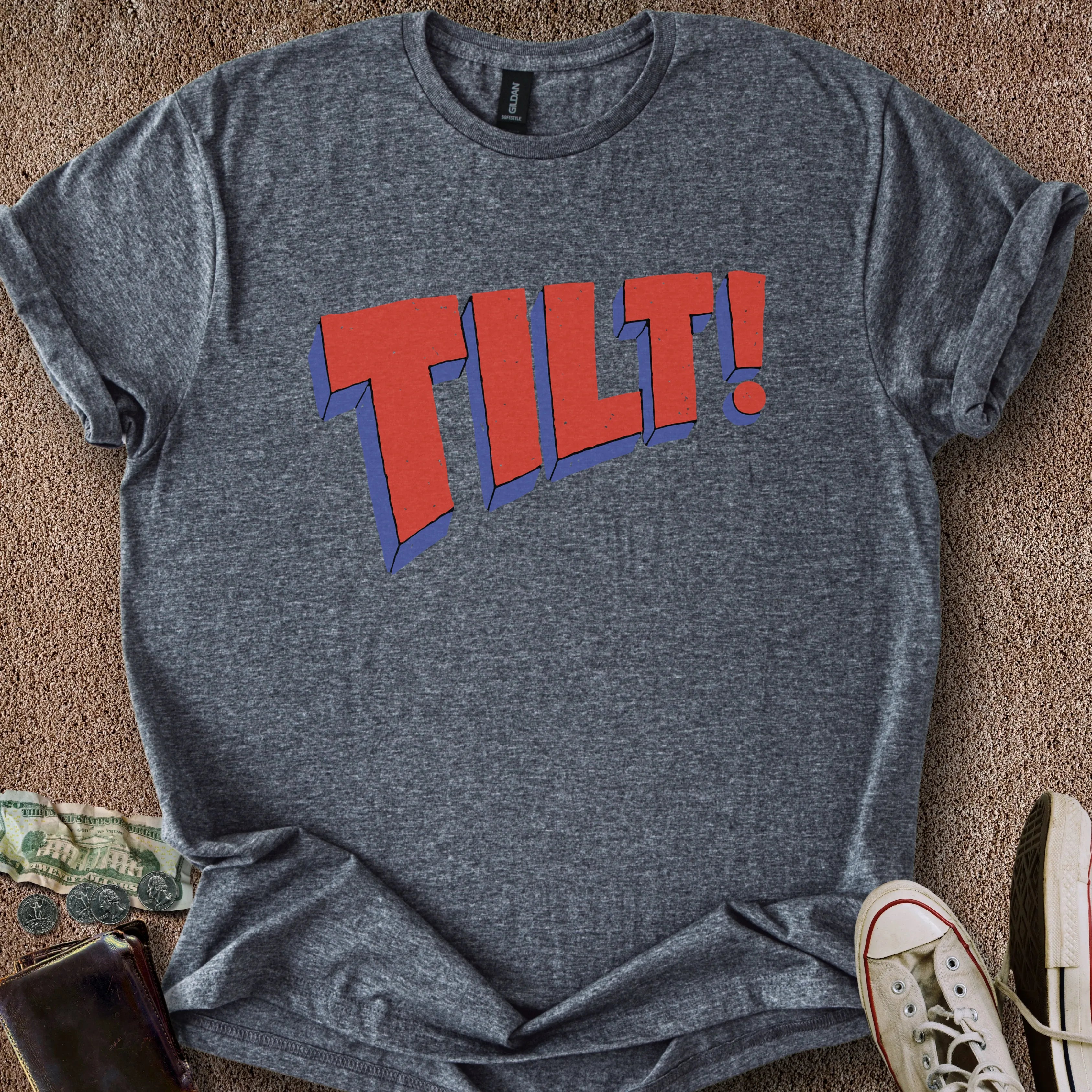 Printify T-Shirt Dark Heather / S TILT! T-Shirt