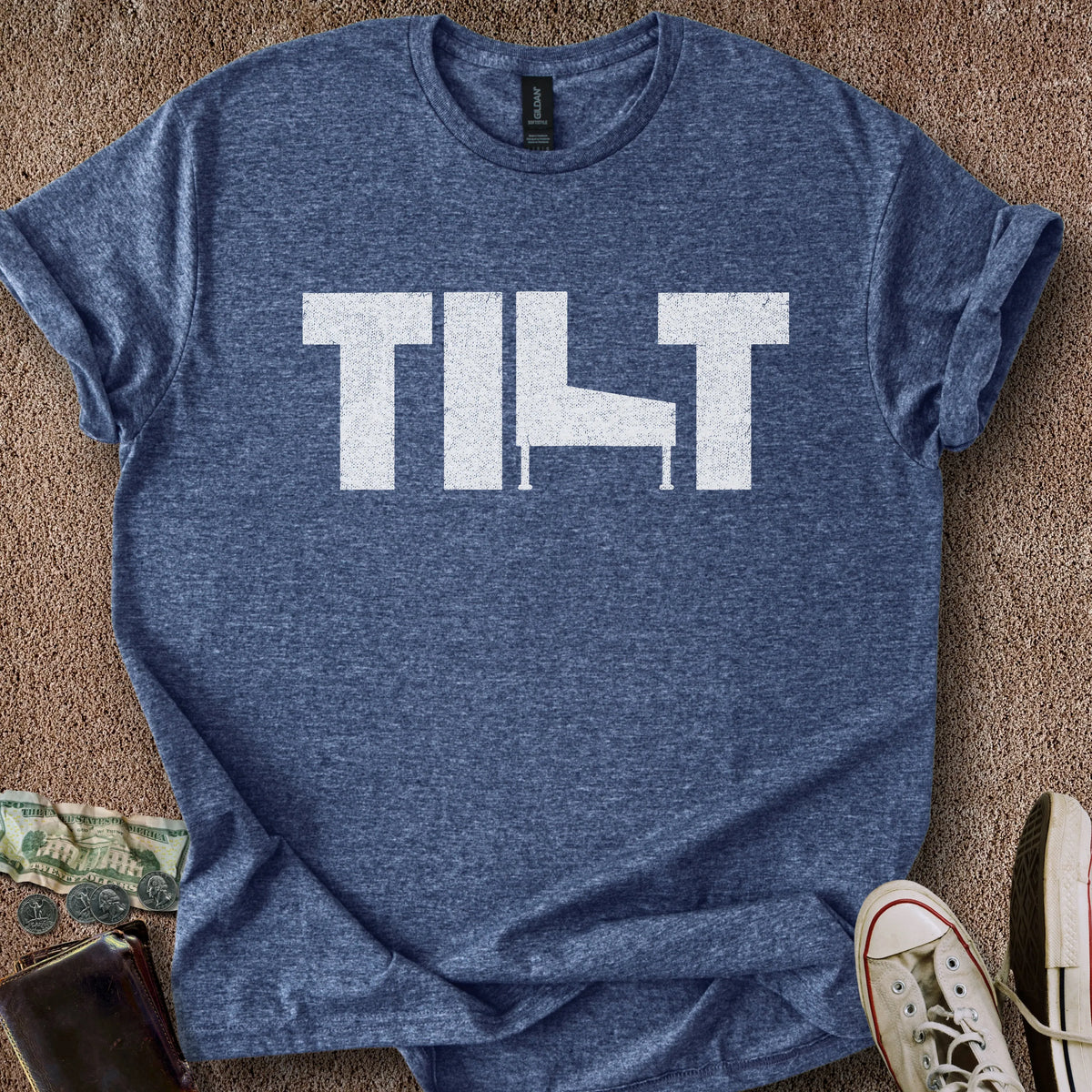 Printify T-Shirt Heather Navy / S Tilt T-Shirt