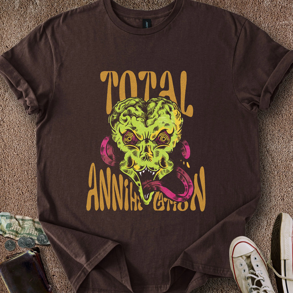 Printify T-Shirt Dark Chocolate / M Total Annihilation T-Shirt