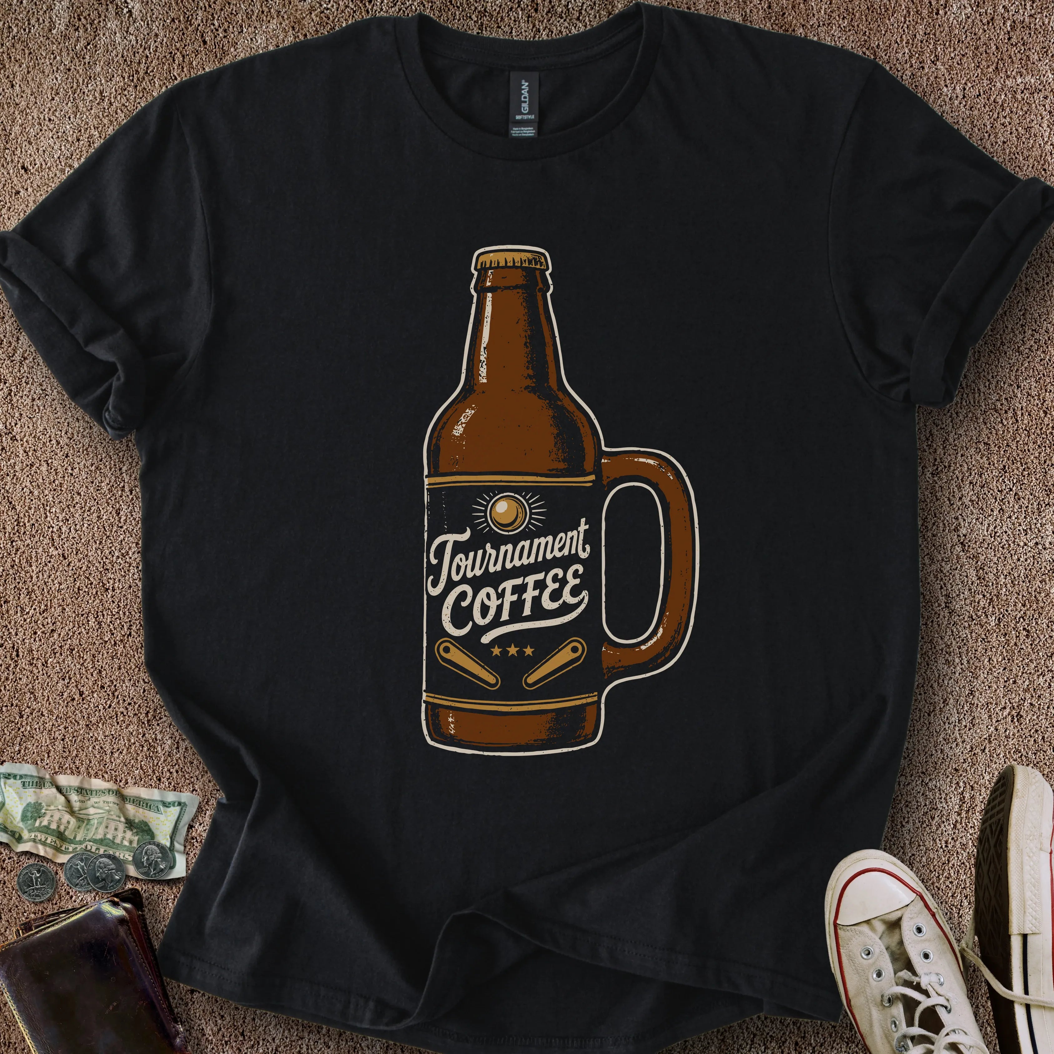 Printify T-Shirt Black / S Tournament Coffee T-Shirt