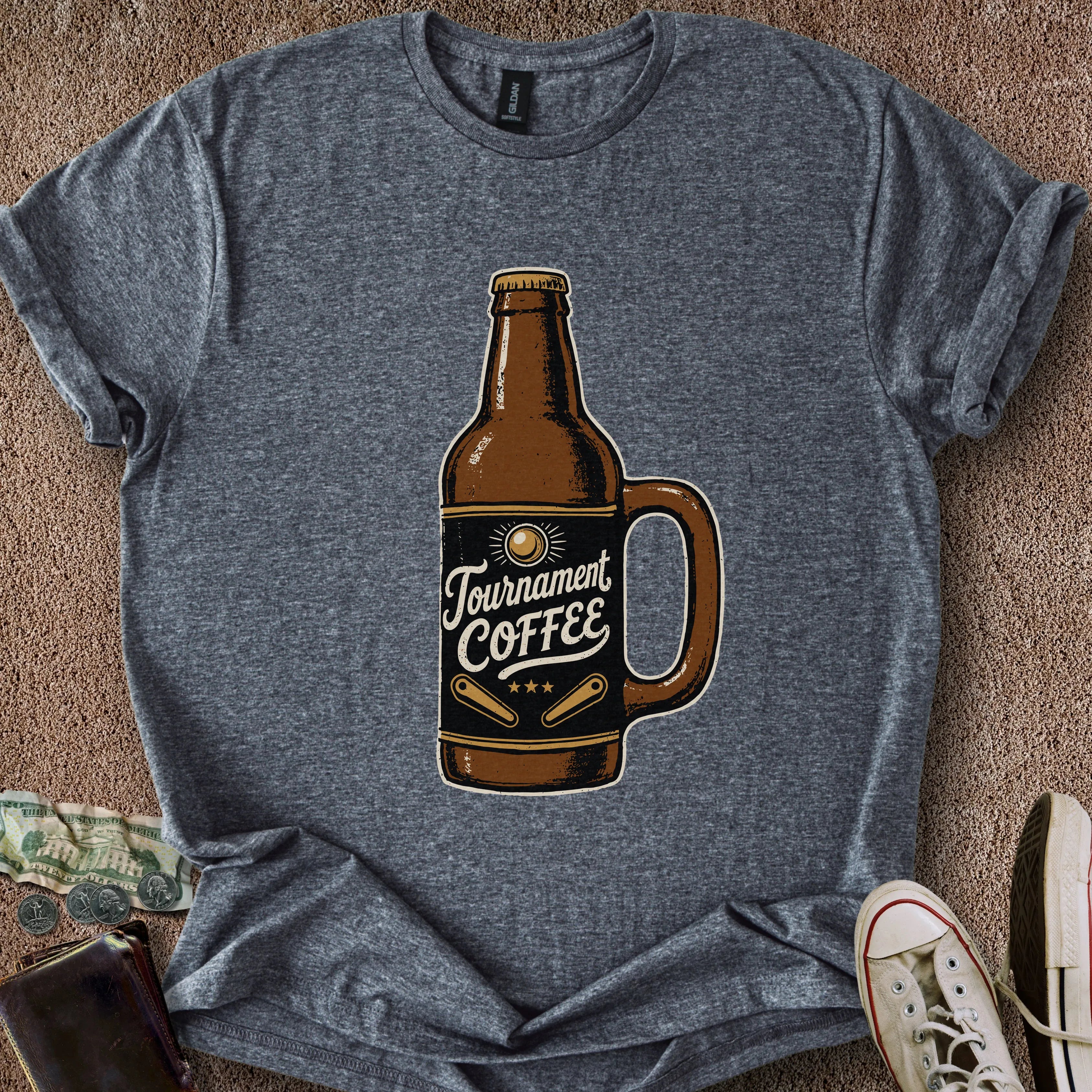 Printify T-Shirt Dark Heather / S Tournament Coffee T-Shirt