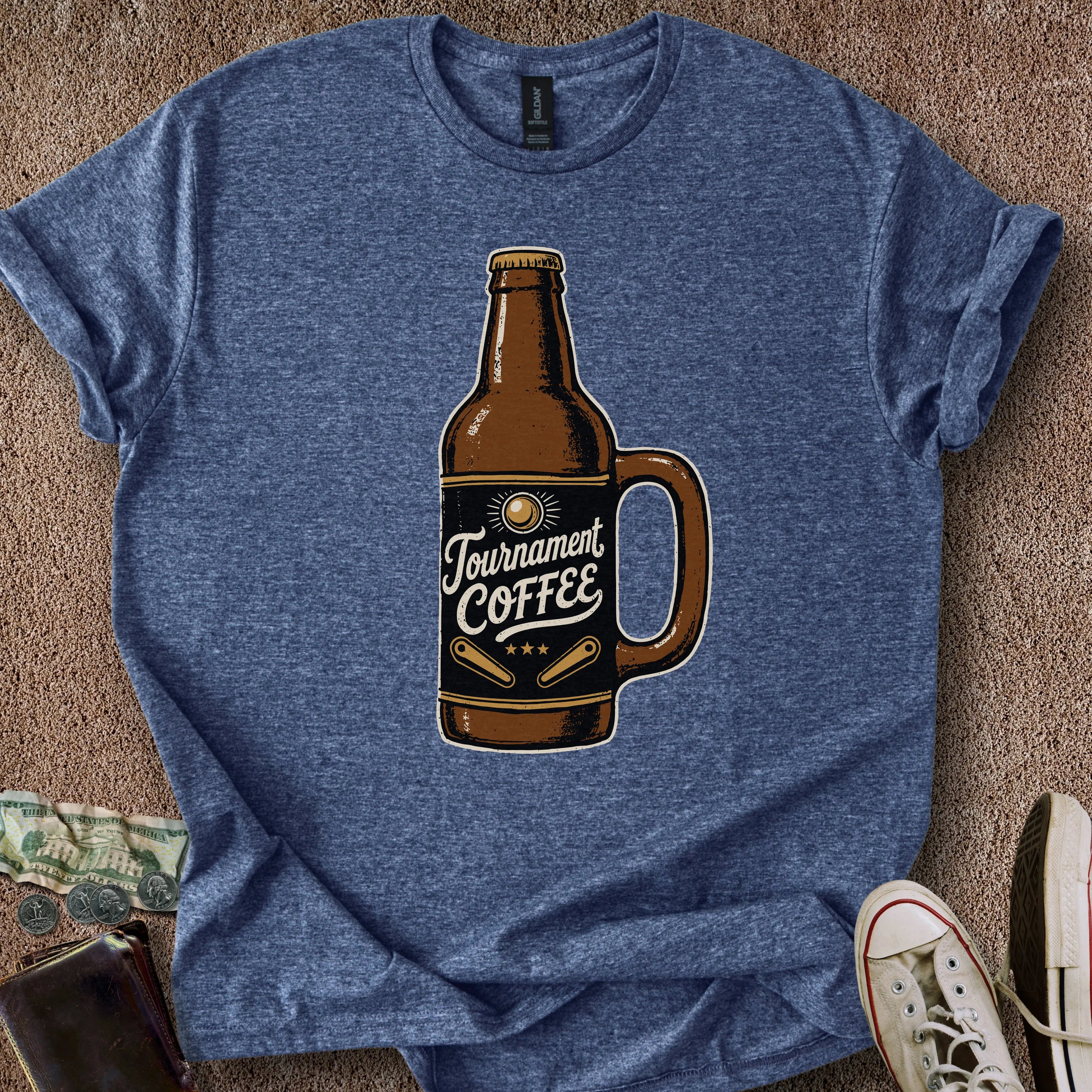 Printify T-Shirt Heather Navy / S Tournament Coffee T-Shirt