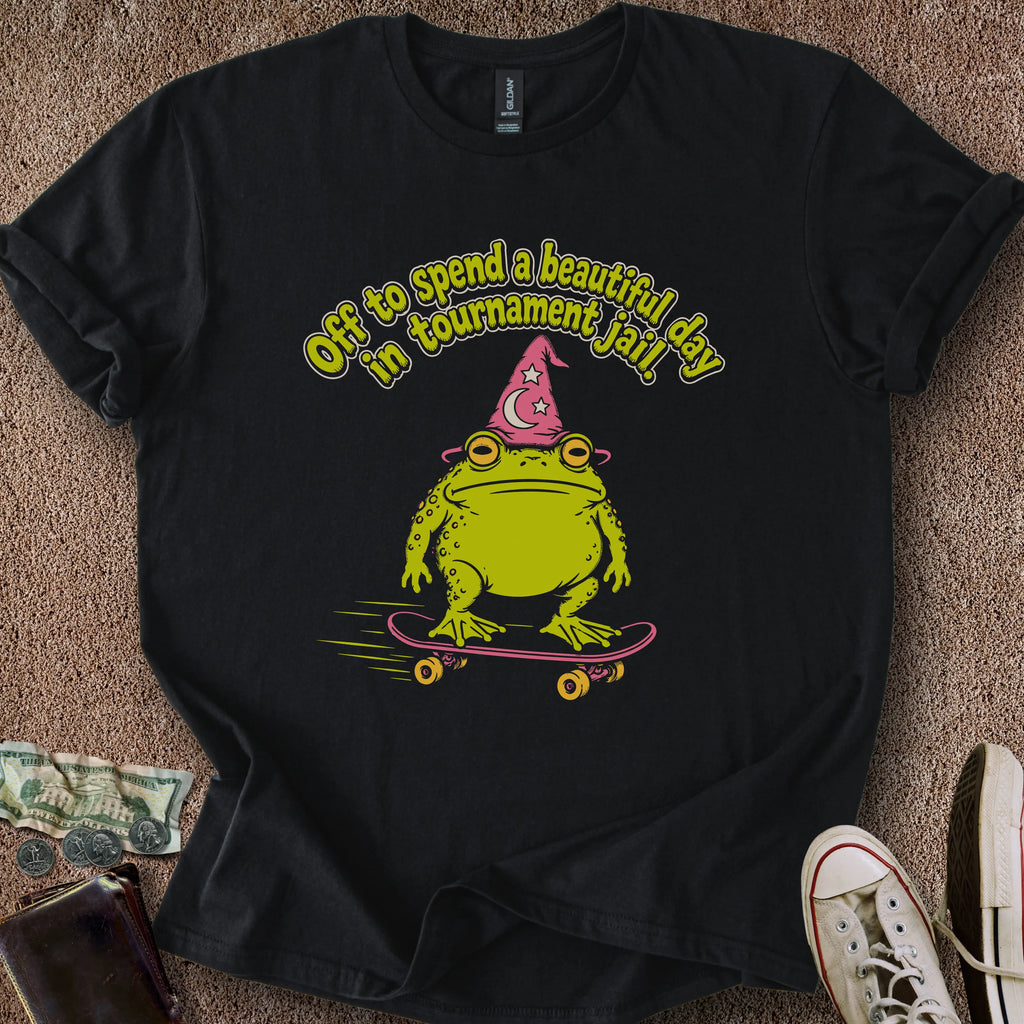 Printify T-Shirt Black / S Tournament Jail Frog T-Shirt